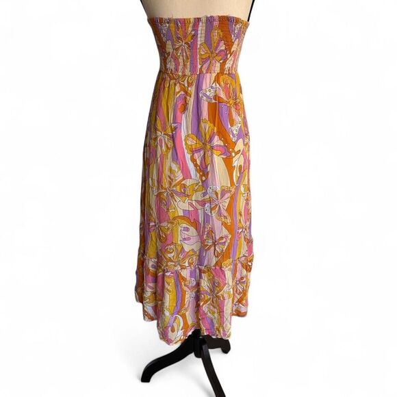 Jolie & Joy Women's Colorful Butterfly Smocked Dress Trippy Fairycore - Picture 4 of 6